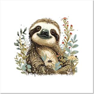 Cute Sloth Posters and Art